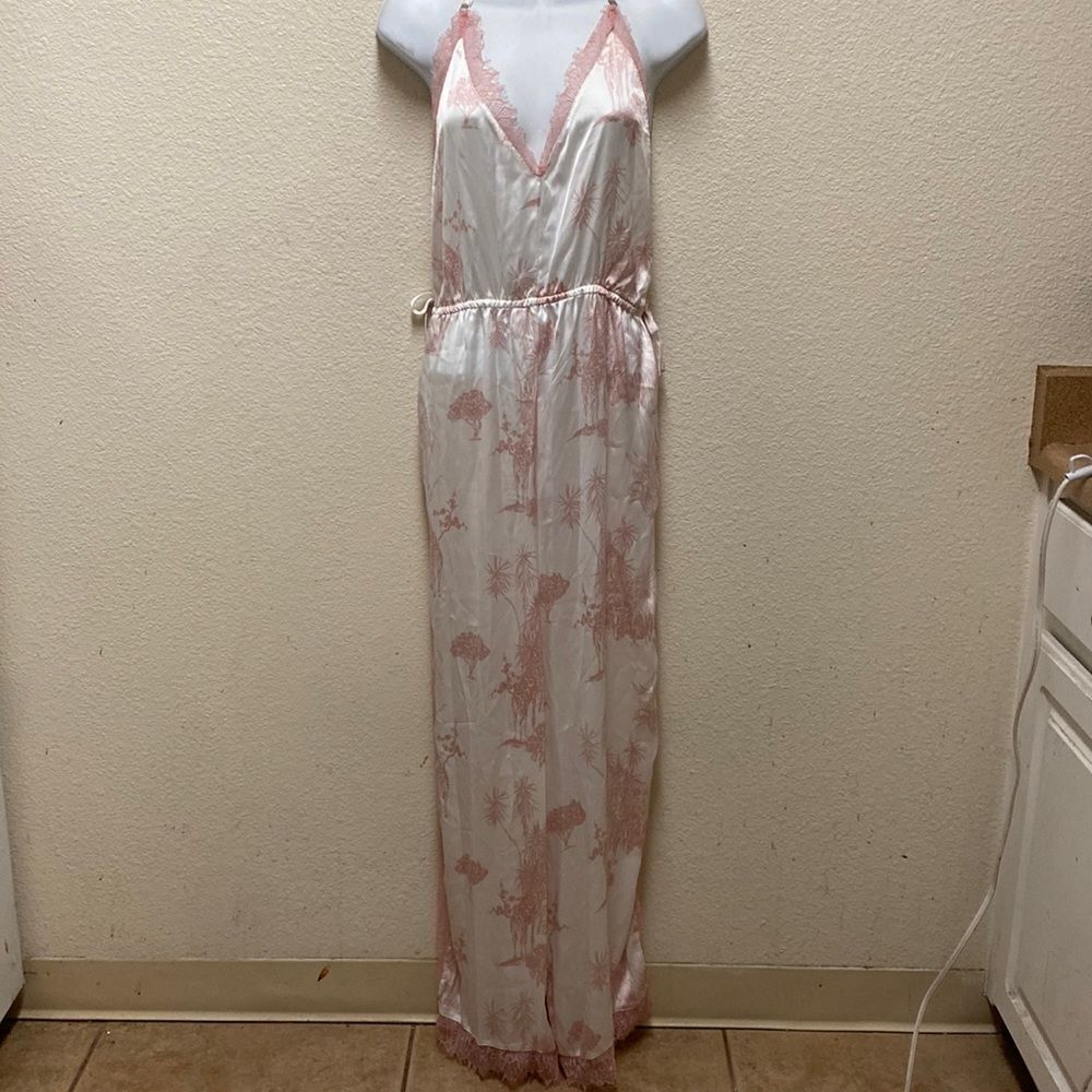 River Island Giraffe Print Lace Inset Pajamas XS
